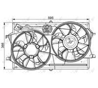 Ventola radiatore Ventola doppia 47061 NRF per FORD FOCUS I FOCUS I Turnier