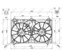 Ventola, raffreddamento motore NRF 47581