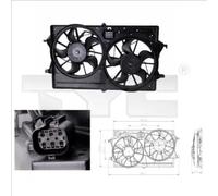TYC Ventola Raffreddamento Del Motore Radiatore per Ford Focus II Torneo 1.6 2.0