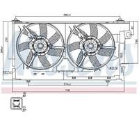 Ventola radiatore Ventola doppia 85084 NISSENS per CITROËN PEUGEOT