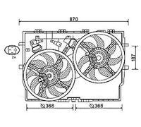 Ventola radiatore Ventola doppia FT7588 AVA QUALITY COOLING