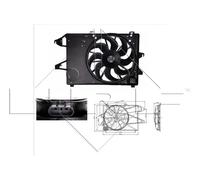 Ventola radiatore Ventola singola 47004 NRF per FORD MONDEO II Tre volumi