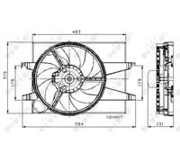 NRF Ventola radiatore 47007 Ventola singola per Ford Fiesta V e Fiesta V Van