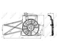 Ventola radiatore Ventola singola 47013 NRF per OPEL VECTRA B Hatchback VECTRA B