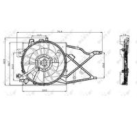 Ventola, raffreddamento motore NRF 47014