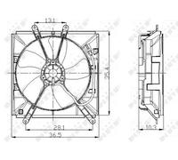 Ventola, raffreddamento motore NRF 47016