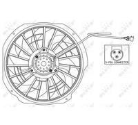 Ventola radiatore Ventola singola 47025 NRF per BMW 3 3 Coupé 3 Touring