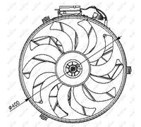 Ventola radiatore Ventola singola 47028 NRF per BMW 3 5 5 Touring 7 8 3 Compact