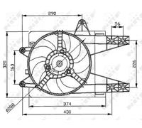 Ventola radiatore Ventola singola 47038 NRF per FIAT LANCIA