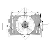 Ventola radiatore Ventola singola 47053 NRF per TOYOTA COROLLA COROLLA Verso