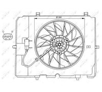 NRF Ventola radiatore 47067 340 W per Mercedes-Benz Classe E/C