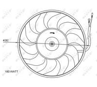 NRF Ventola radiatore 47071 – Ventola singola per AUDI COUPE B3 / 100 C4 Tre volumi