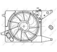 Ventola radiatore Ventola singola 47225 NRF per DACIA RENAULT LADA
