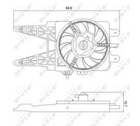 Ventola radiatore Ventola singola 47248 NRF per FIAT PUNTO
