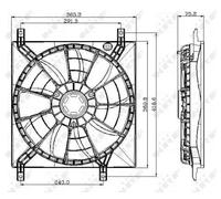 Ventola radiatore Ventola singola 47257 NRF per SUZUKI FIAT