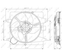 Ventola radiatore Ventola singola 47259 NRF per FORD KA STREET KA
