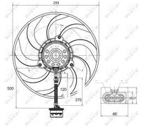 Ventola radiatore Ventola singola 47373 NRF per SKODA SEAT VW
