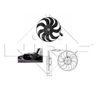 Ventola radiatore Ventola singola 47381 NRF per AUDI VW