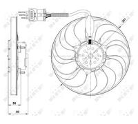 Ventola radiatore Ventola singola 47392 NRF per AUDI VW SEAT