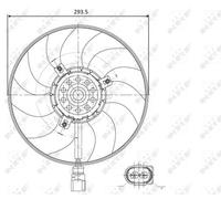 Ventola, raffreddamento motore NRF 47395