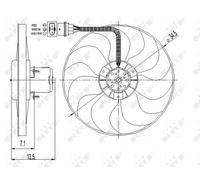 Ventola, raffreddamento motore NRF 47397