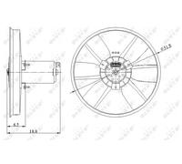 Ventola radiatore Ventola singola 47401 NRF per VW SEAT