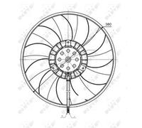 Ventola, raffreddamento motore NRF 47422