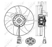 Ventola radiatore Ventola singola 47428 NRF per VW TRANSPORTER T4 Autobus