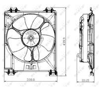 Ventola radiatore Ventola singola 47677 NRF per SUZUKI FIAT