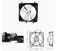 Ventola radiatore Ventola singola 47693 NRF per TOYOTA RAV 4 I