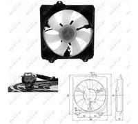 Ventola radiatore Ventola singola 47695 NRF per TOYOTA RAV 4 II