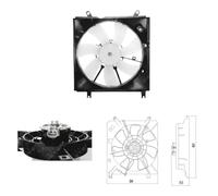 Ventola radiatore Ventola singola 47696 NRF per TOYOTA RAV 4 II