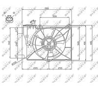 Ventola radiatore Ventola singola 47746 NRF per TOYOTA YARIS VERSO YARIS