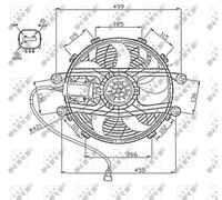 Ventola radiatore Ventola singola 47747 NRF per BMW 3 Touring 3 Coupé 3