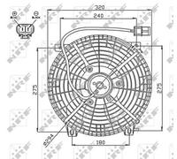 Ventola radiatore Ventola singola 47752 NRF per SUZUKI BALENO BALENO Hatchback