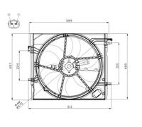 NRF Ventola radiatore 47897 – Ventola singola per Renault Kadjar (1.2, 2015-) e Nissan