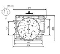 NRF Ventola raffreddamento motore 47967 singola per Volvo XC90 II