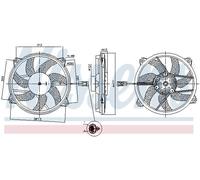 Ventola, raffreddamento motore NISSENS 850035