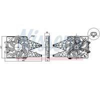 Ventola, raffreddamento motore NISSENS 850047