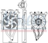 NISSENS Ventola radiatore 850066 PANDA (169) 292mm