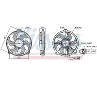 Ventola radiatore Ventola singola 850073 NISSENS per CITROËN FIAT PEUGEOT LANCIA