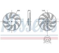 Ventola radiatore Ventola singola 850099 NISSENS per AUDI A7 Sportback A6 C7 Q3