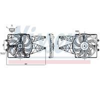 Ventola radiatore Ventola singola 850114 NISSENS per ABARTH ALFA ROMEO FIAT