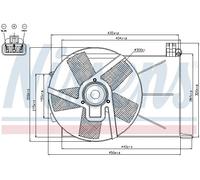 Ventola radiatore Ventola singola 85193 NISSENS per OPEL CORSA B