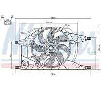 Ventola radiatore Ventola singola 85258 NISSENS per RENAULT ESPACE IV
