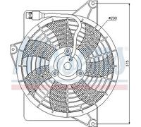 Ventola radiatore Ventola singola 85371 NISSENS per HYUNDAI MATRIX