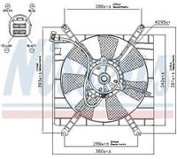 Ventola, raffreddamento motore NISSENS 85414