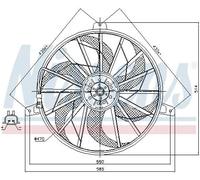 Ventola radiatore Ventola singola 85512 NISSENS per JEEP GRAND CHEROKEE II