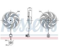 Ventola, raffreddamento motore NISSENS 85596