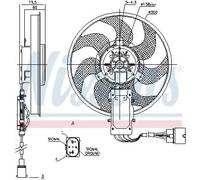 Ventola radiatore Ventola singola 85730 NISSENS per AUDI PORSCHE VW